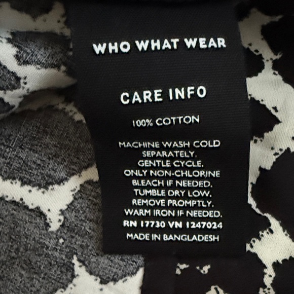 3/$10 Who What Wear Black and White Animal Print Blouse - Picture 4 of 8